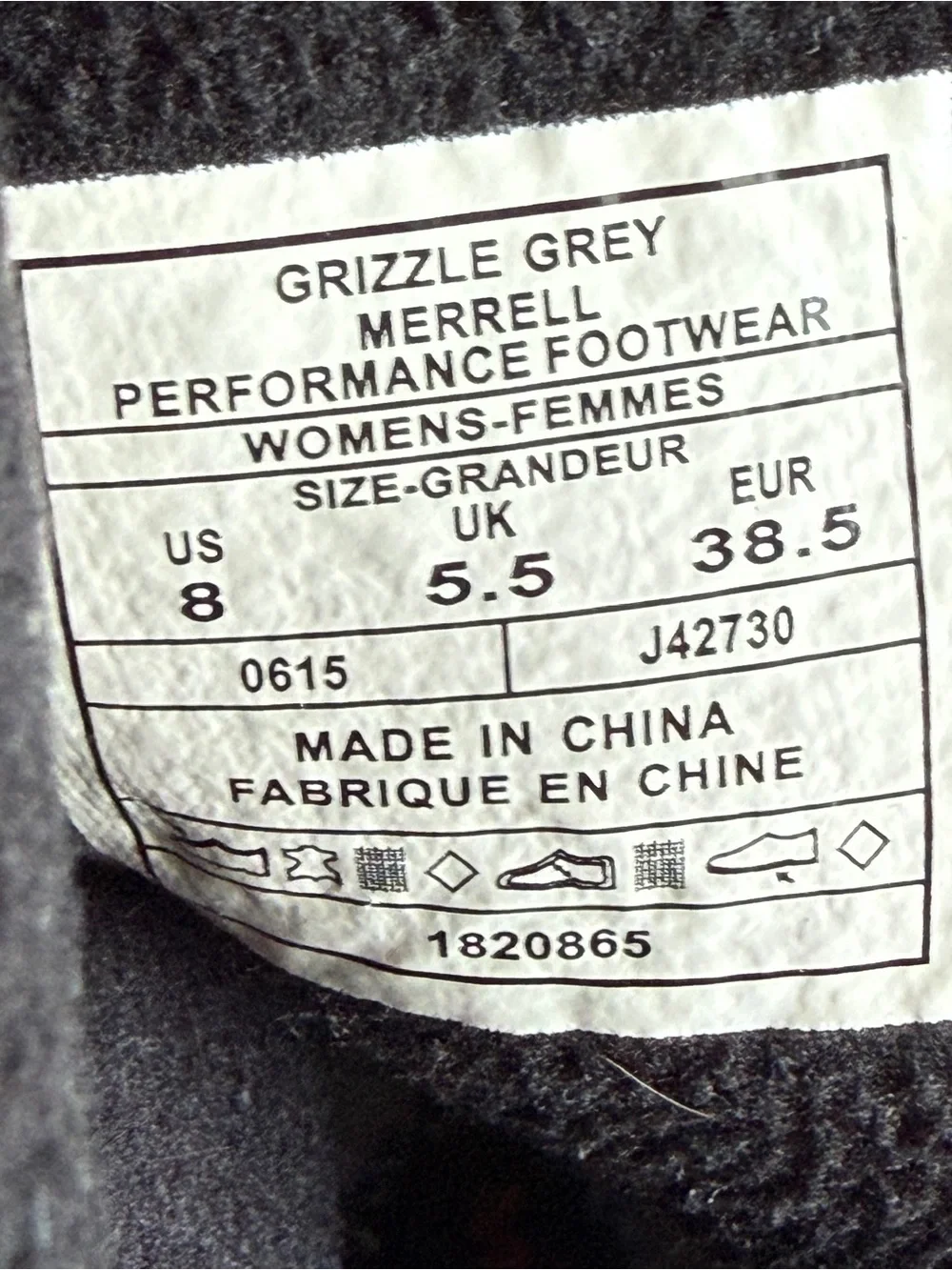 Merrell Women's Dewbrook Zip Waterproof Boots Grizzle Grey Size 8